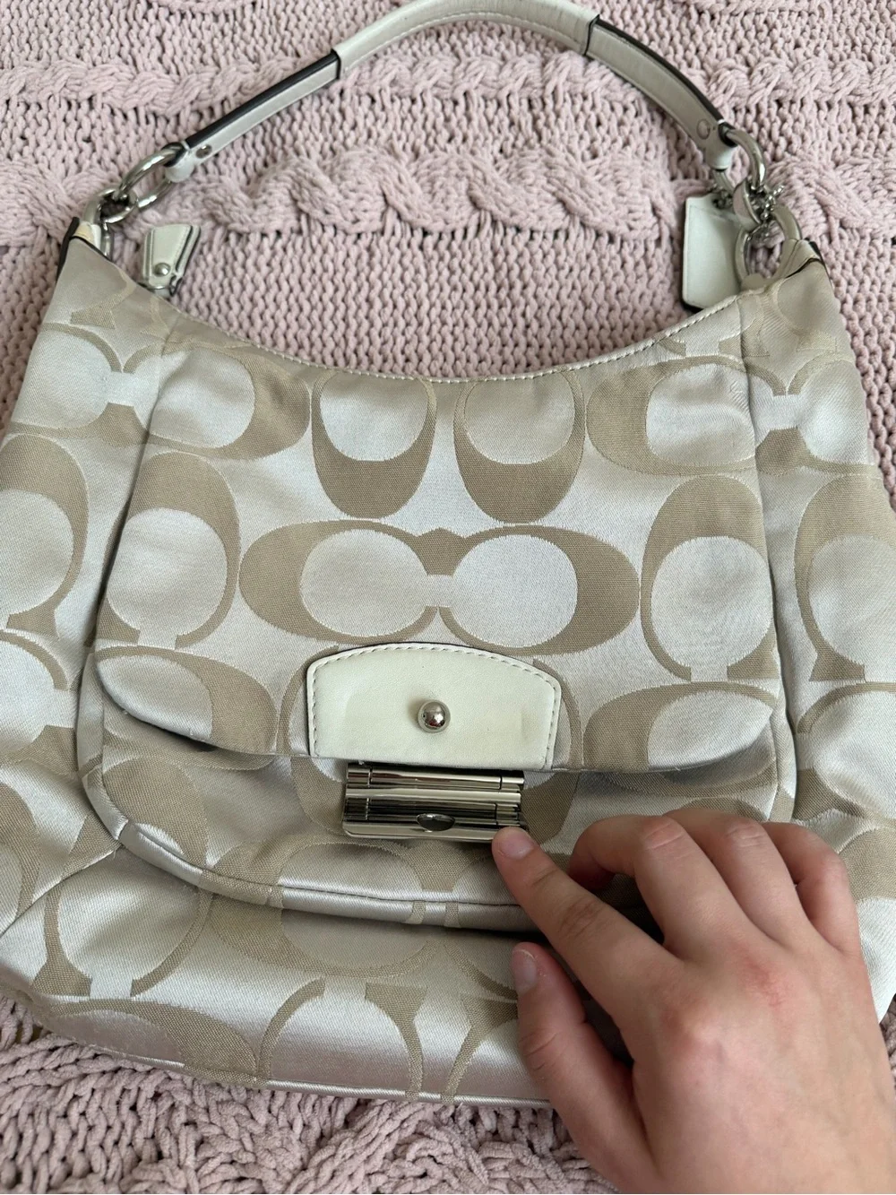Coach Kristin Signature Sateen Hobo Bag
